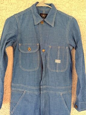 Ralph Lauren Double RL light blue Denim Jumpsuit new no tags